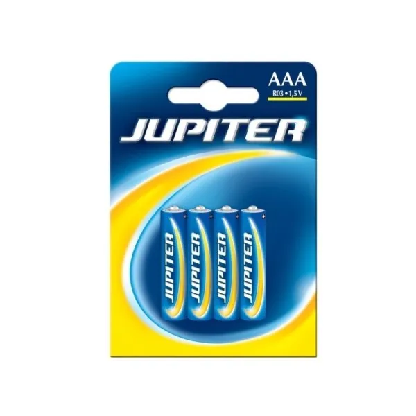 Confezione da 4 batterie saline Jupiter R03 AAA - Batterie saline per dispositivi a basso consumo - immagine 1