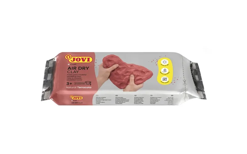 Pasta modellabile Jovi Air Dry 250 g Tocco fresco - Facile da modellare - Multisuperficie - Asciuga in 24 ore - Finitura fine - Colore terracotta - immagine 1