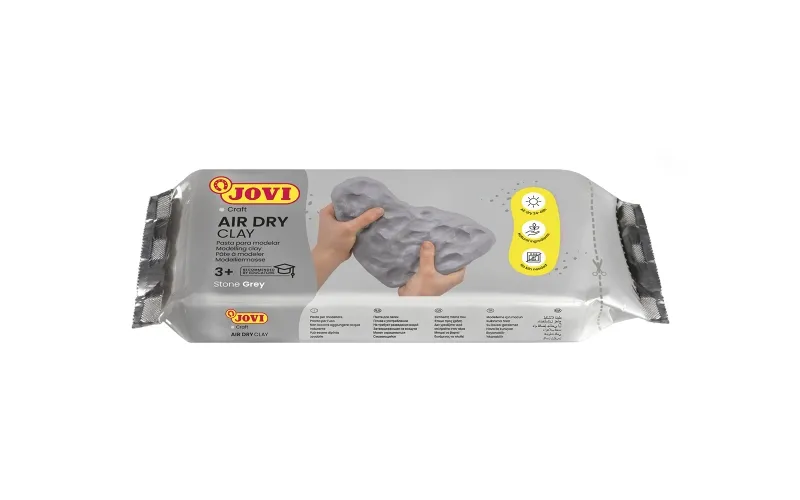 Pasta modellabile Jovi 250 g Facile da modellare - Multisuperficie - Asciuga in 24 ore - Finitura fine - Grigio - immagine 1