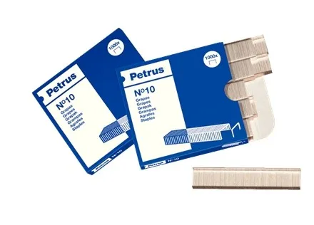 Petrus Scatola da 1000 Punti Galvanizzati N. 10 - Fino a 10 Fogli - Perno da 4 mm - immagine 1