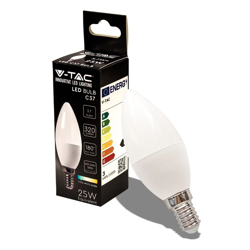 V-TAC Lampadina LED E14 37W Candela 6500K - immagine 1