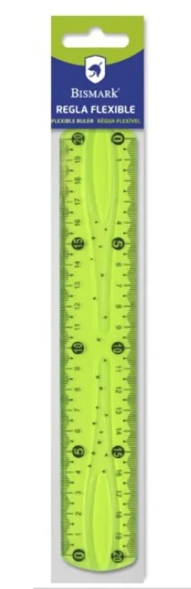 Bismark 324738 righello Righello da scrivania 200 mm Cloruro di polivinile (PVC) Verde 1 pz - immagine 1