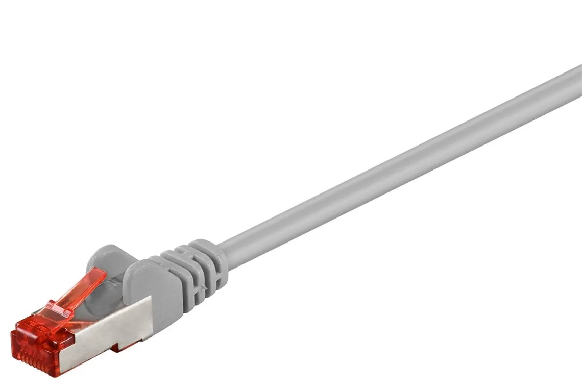 Cavo Rete S-Ftp Categoria 6 Doppia Schermatura Lsoh Colore Grigio 0.25 Mt - immagine 1