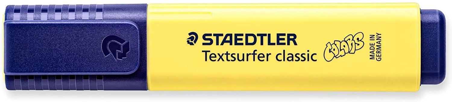 Staedtler Textsurfer Classic 364 Pastel Fluorescent Marker - Punta a scalpello - Linea tra 1 - 5 mm - Inchiostro a base d acqua - Colore giallo girasole - immagine 1