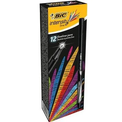 BIC fineliner Intensity marcatore Fine Nero 12 pz - immagine 1