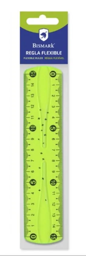 Bismark 324737 righello Righello da scrivania 150 mm Cloruro di polivinile (PVC) Verde 1 pz - immagine 1