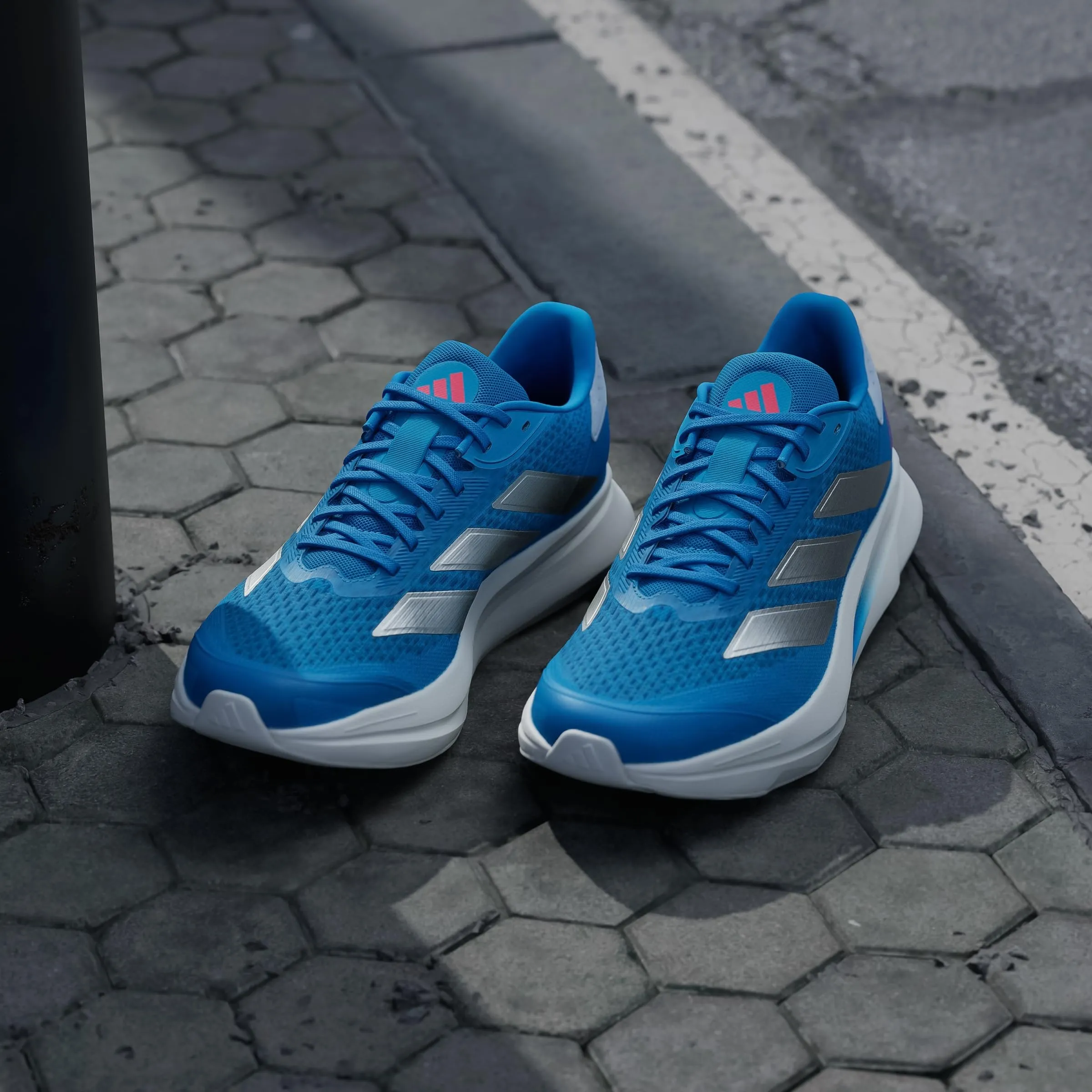 adidas Uomo Duramo SL 2 Running Shoes, Solar Blue/Silver Met./Dark Solar Blue, 42 2/3 EU - immagine 9