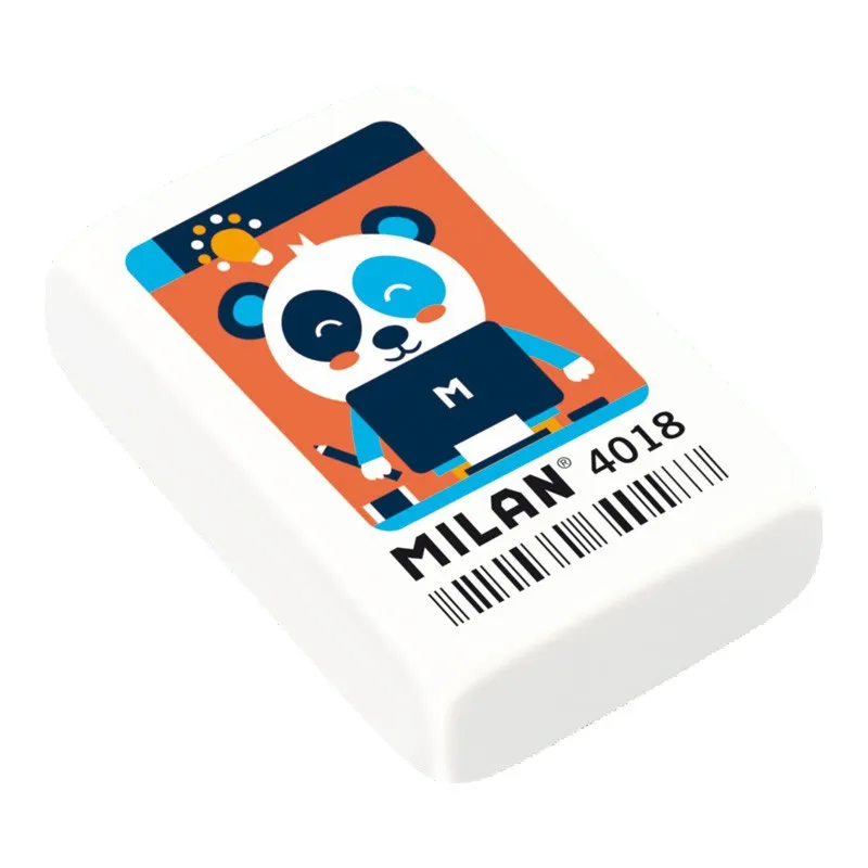 Gomma Rettangolare Milan 4018 - Briciola di Pane - Gomma Sintetica - Colore Bianco - Disegni Assortiti - immagine 1