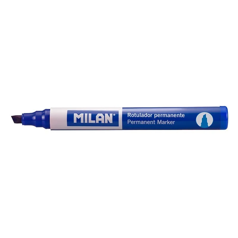 Pennarelli Indelebili Milano Punta A Scalpello - Punta 1 - 4mm - Inchiostro A Base Di Alcool - Colore Blu Navy - immagine 1