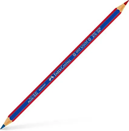 Matita Faber-Castell Janus Fine Bicolor Esagonale - Ecologica - Resistente alla rottura - Colore Rosso/Blu - immagine 1