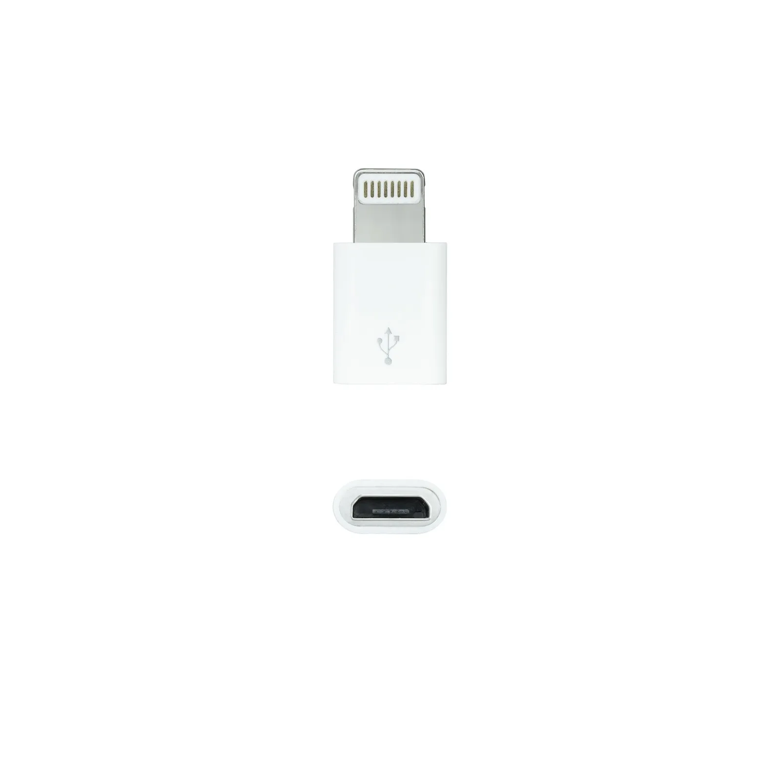 Nanocable 10.10.4100 adattatore per inversione del genere dei cavi Lightning Micro USB Bianco - immagine 1