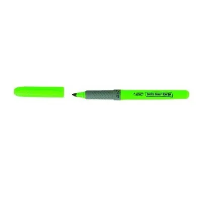 BIC Brite Liner Grip evidenziatore 12 pz Punta smussata Verde - immagine 1