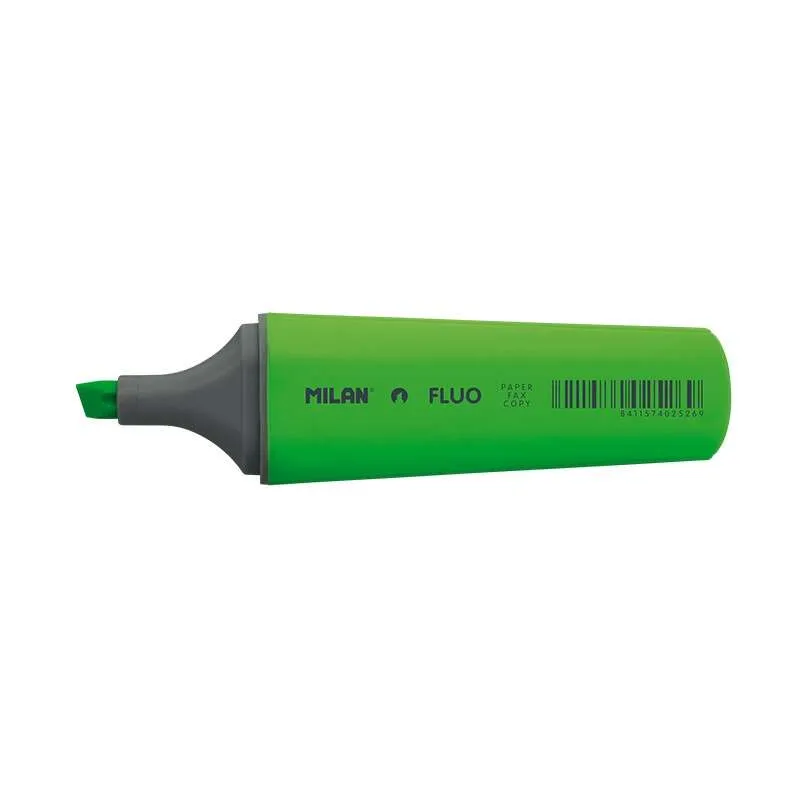 Pennarello fluorescente Milan - Punta a scalpello 1 - 48 mm - Verde - immagine 1