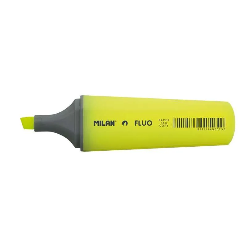 Pennarello fluorescente Milan - Punta a scalpello 1 - 48 mm - Giallo - immagine 1