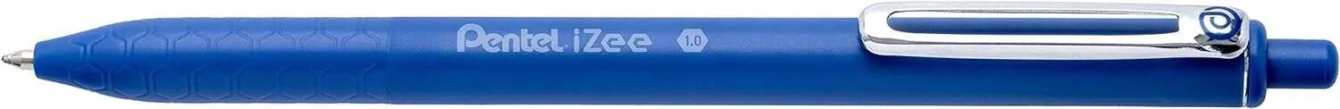 Penna a sfera retrattile Pentel iZee - Punta da 07 mm - Tratto da 035 mm - Clip in metallo - Blu - immagine 1