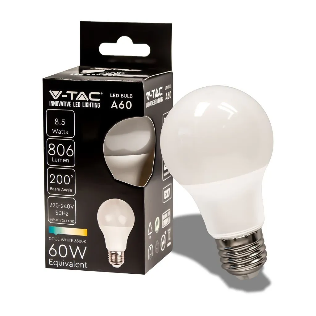 V-TAC Lampadina LED E27 85W A60 6500K - immagine 1