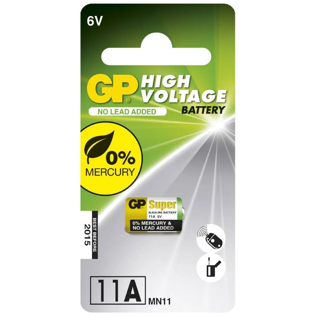GP Battery Batteria Super Alcalina Specialistica 6V 11A / MN11 (Blister 1 Pezzo) - immagine 1