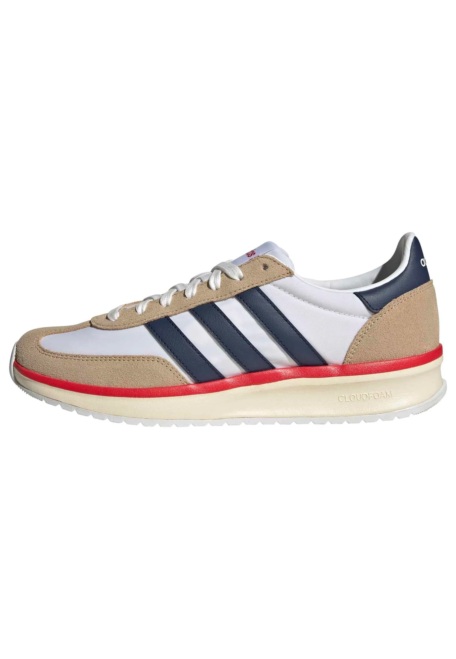 adidas Uomo Run 70S 2.0 Shoes, Ftwr White/Dark Blue/Warm Sandstone, 42 EU - immagine 1