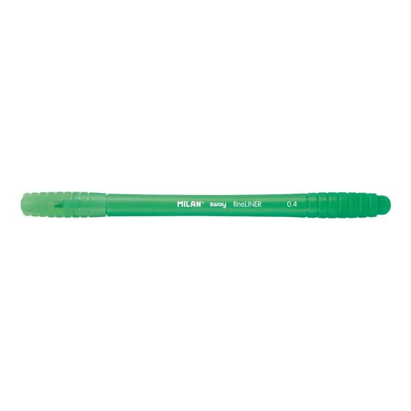 Pennarello fineliner Milan Sway - Punta fine 04 mm - Ergonomico - Inchiostro ad acqua - Colore verde - immagine 1