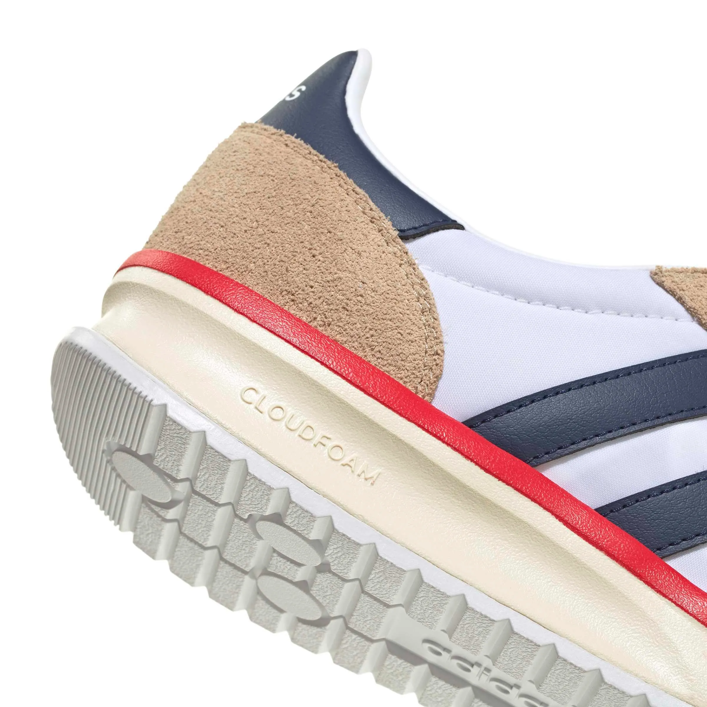 adidas Uomo Run 70S 2.0 Shoes, Ftwr White/Dark Blue/Warm Sandstone, 40 EU - immagine 5