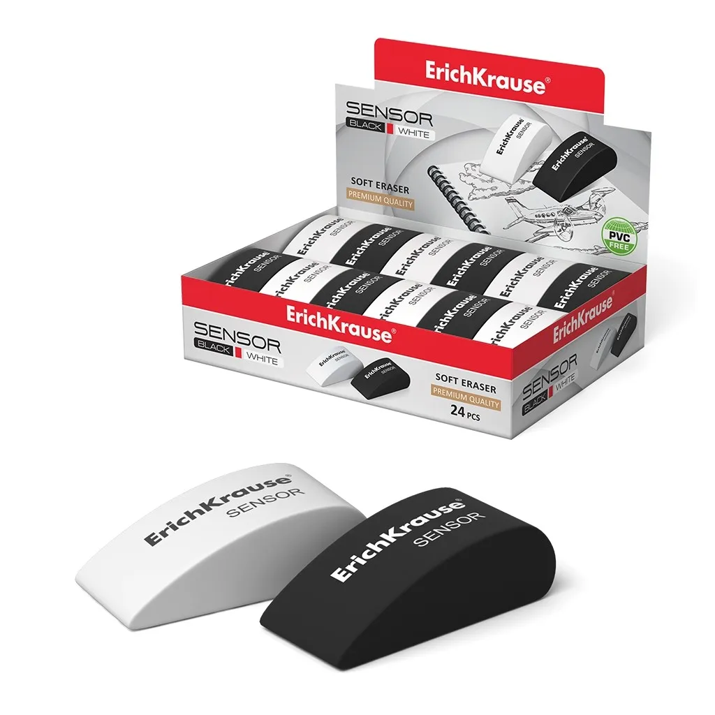 Gomma morbida dalla forma originale - Realizzata in gomma termoplastica ipoallergenica - Colore bianco e nero - immagine 1
