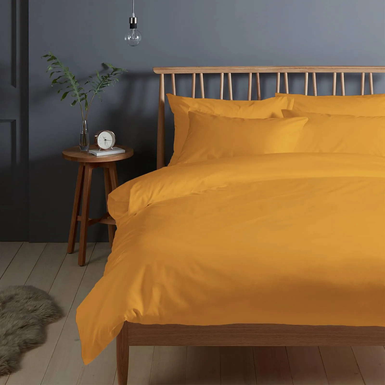 Pizuna Copripiumino Matrimoniale Cotone 240x200 cm Oro 400 fili 3Pezzi Set - immagine 1