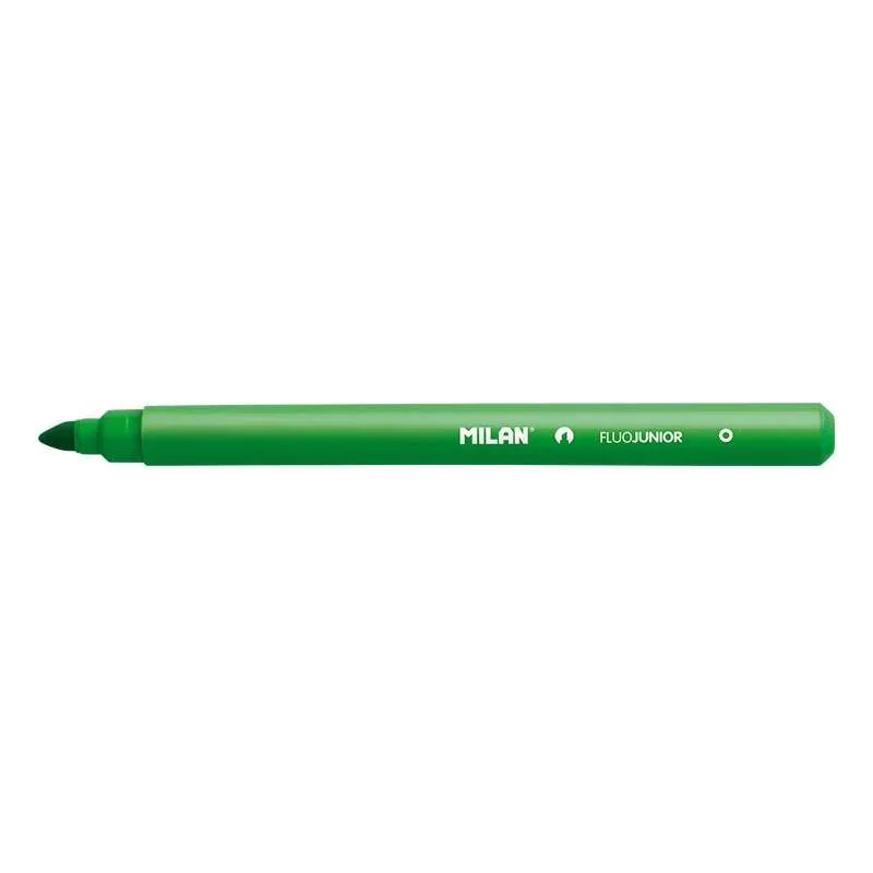 Pennarello fluorescente Milan Junior - Punta a scalpello 1-4 mm - Verde - immagine 1