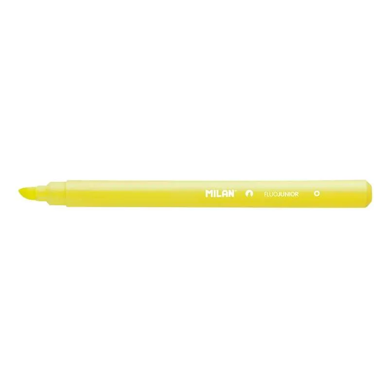 Pennarello fluorescente Milan Junior - Punta a scalpello 1 - 4 mm - Giallo - immagine 1