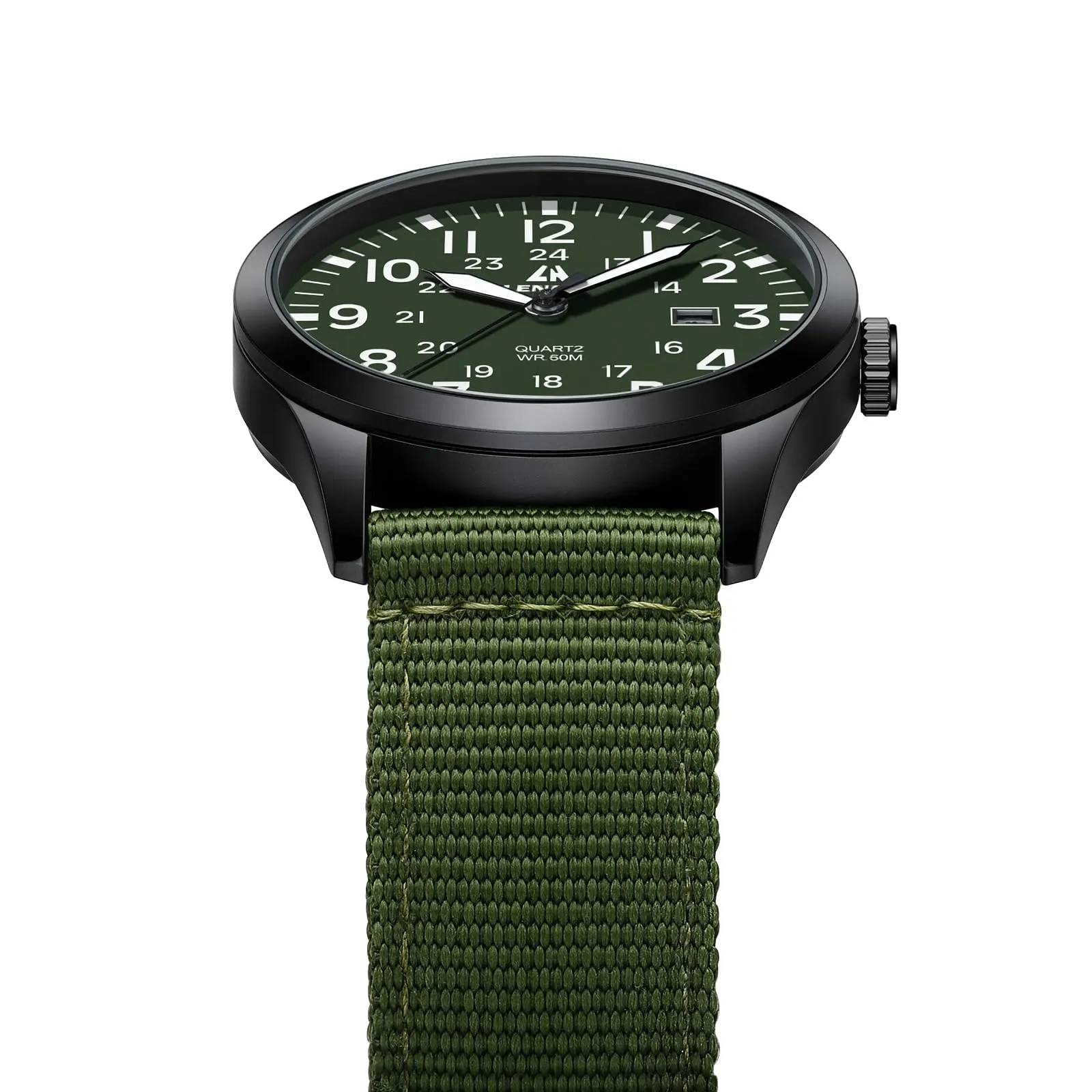 LN LENQIN Orologio Uomo Militare Analogico Quarzo Nylon Datario 3ATM - immagine 4