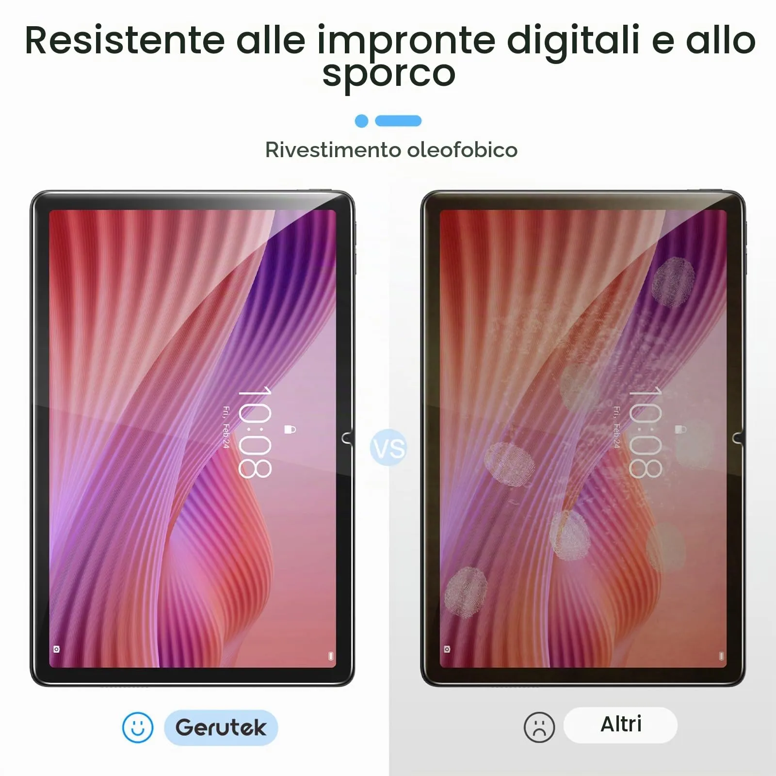 Gerutek 2 Pezzi Pellicola Protettiva per Tab 10.1 Pollici 2025, Telaio di Facile Installazione, Vetro Temperato per Tab 10.1 2025 [Ultra Trasparente] [Anti-graffio] [Bubble-Free] - immagine 6