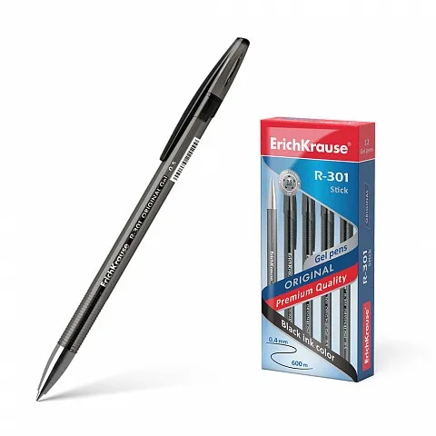ErichKrause R-301 Penna in gel con cappuccio Nero 1 pz - immagine 1