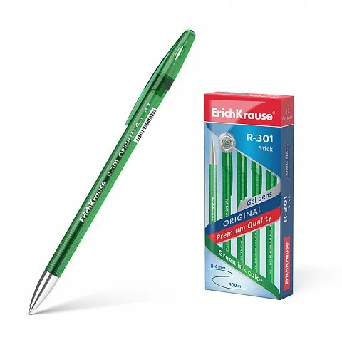 ErichKrause R-301 Original Gel Fine Penna in gel con cappuccio Verde 12 pz - immagine 1
