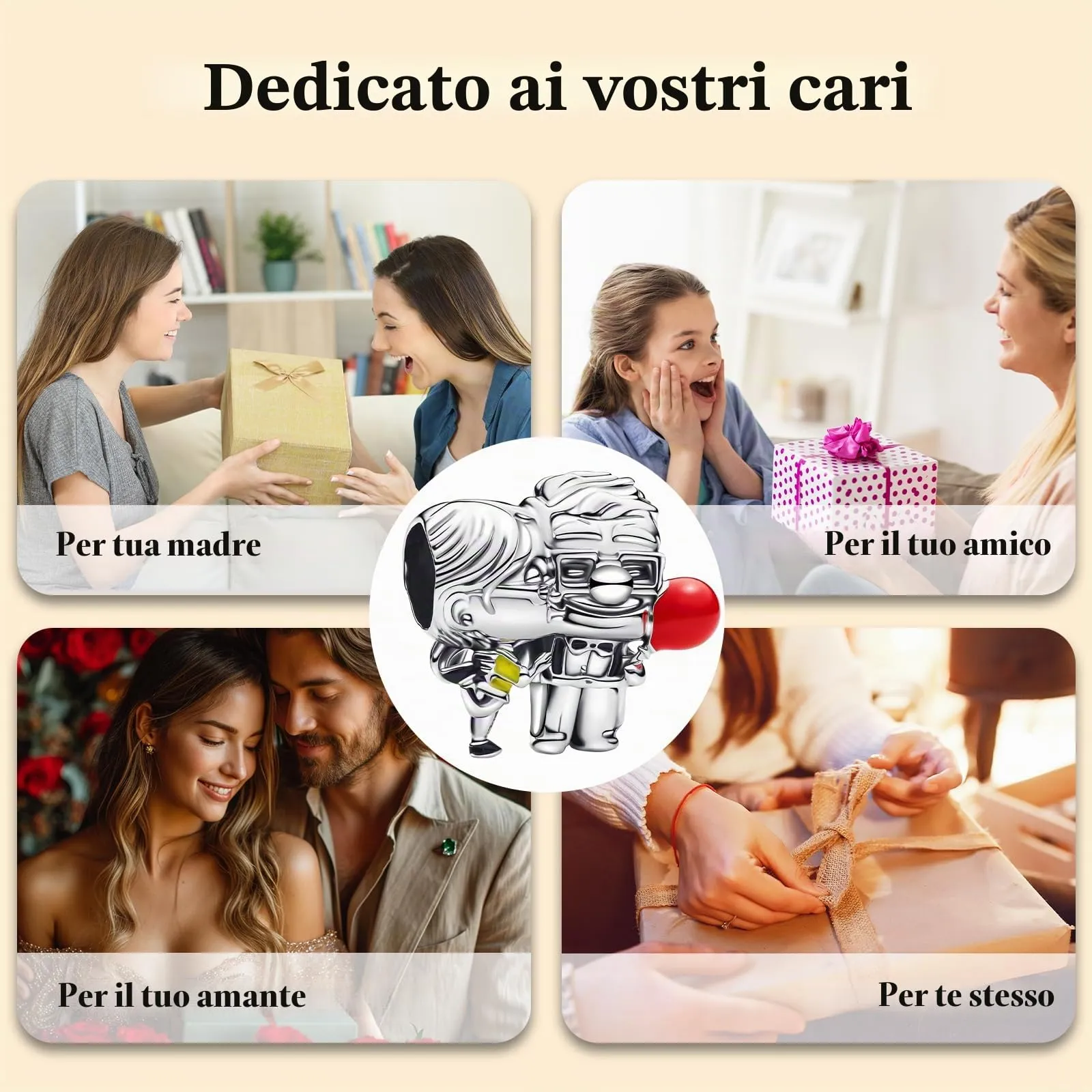 Charms per Bracciali Ciondoli per Collane Argento 925 Ciondolo Charm Donna - immagine 8