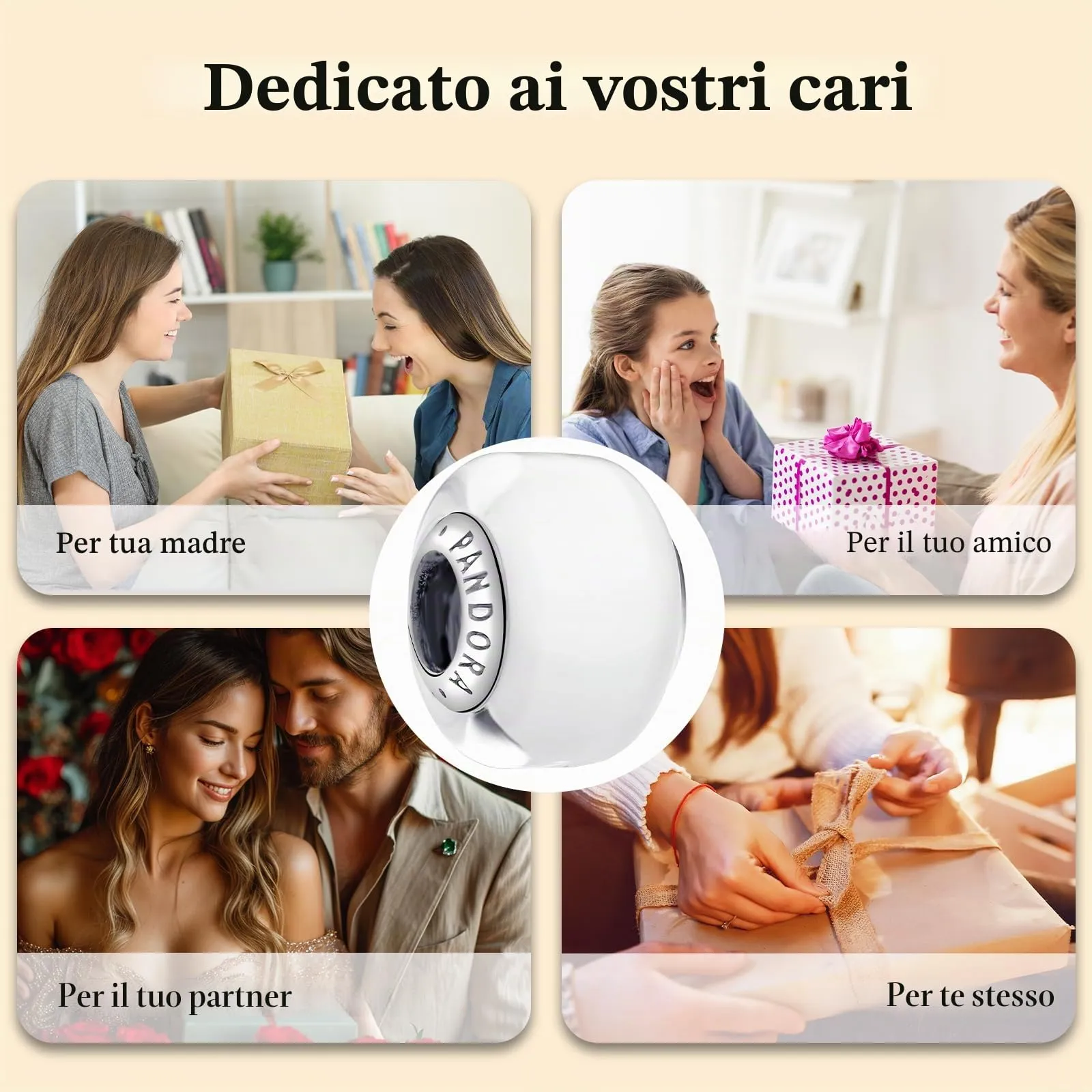 Charms per Bracciali Ciondoli per Collane Argento 925 Ciondolo Charm Donna - immagine 8