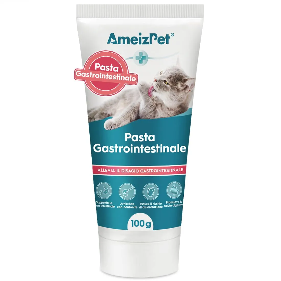 AmeizPet Pasta Digestiva per Gatti, Supporto Gastrointestinale, 100g - immagine 1