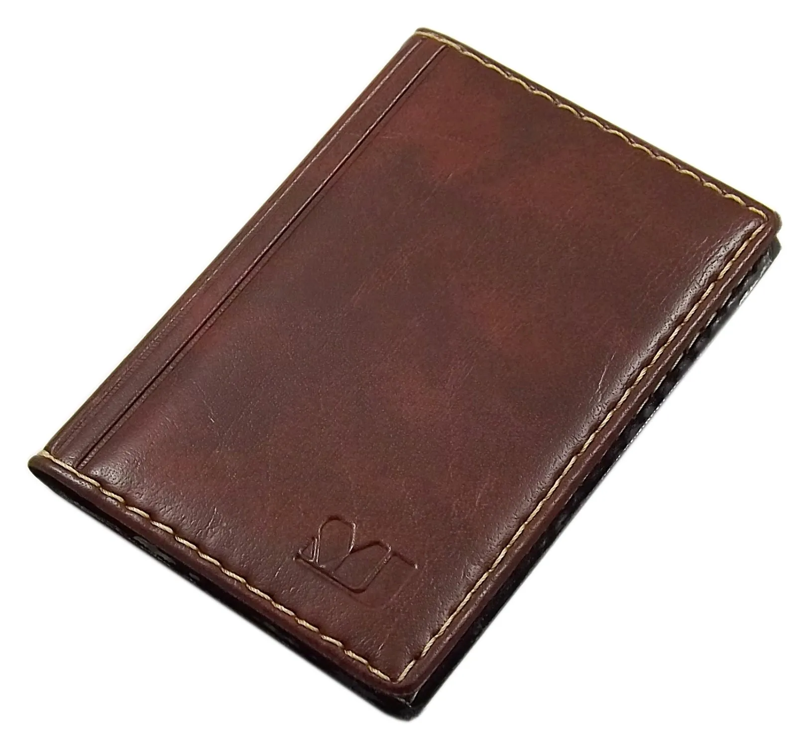 myledershop Porta carte di credito con 12 scomparti MJ-Design-Germany Made in UE in diversi colori e designs (Design 1 / Marrone) - immagine 1