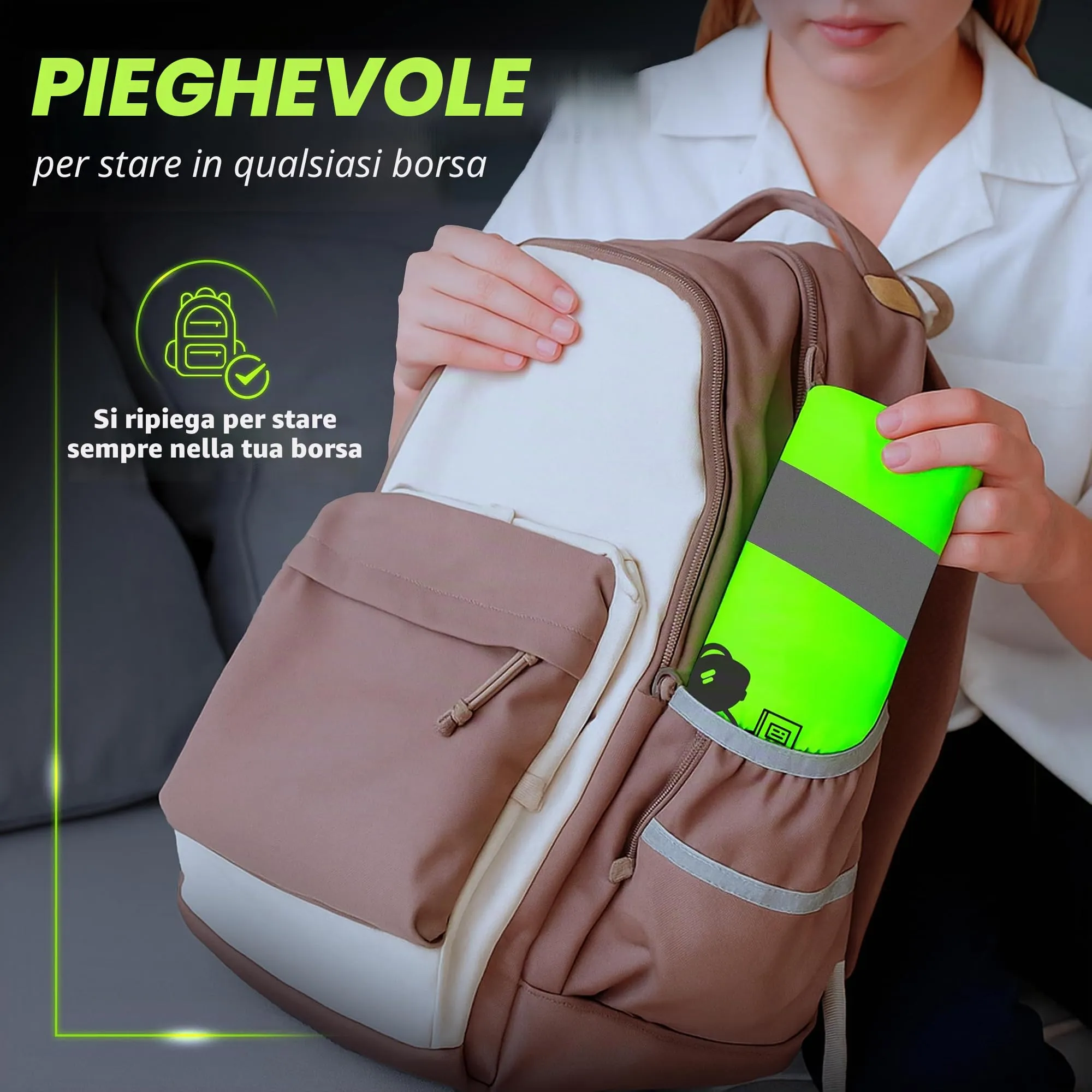 Weatherman Copertura Antipioggia per Zaino e Cartella 20-40 L - Impermeabile con Bande Riflettenti ed Elastico, 6 Colori - immagine 8