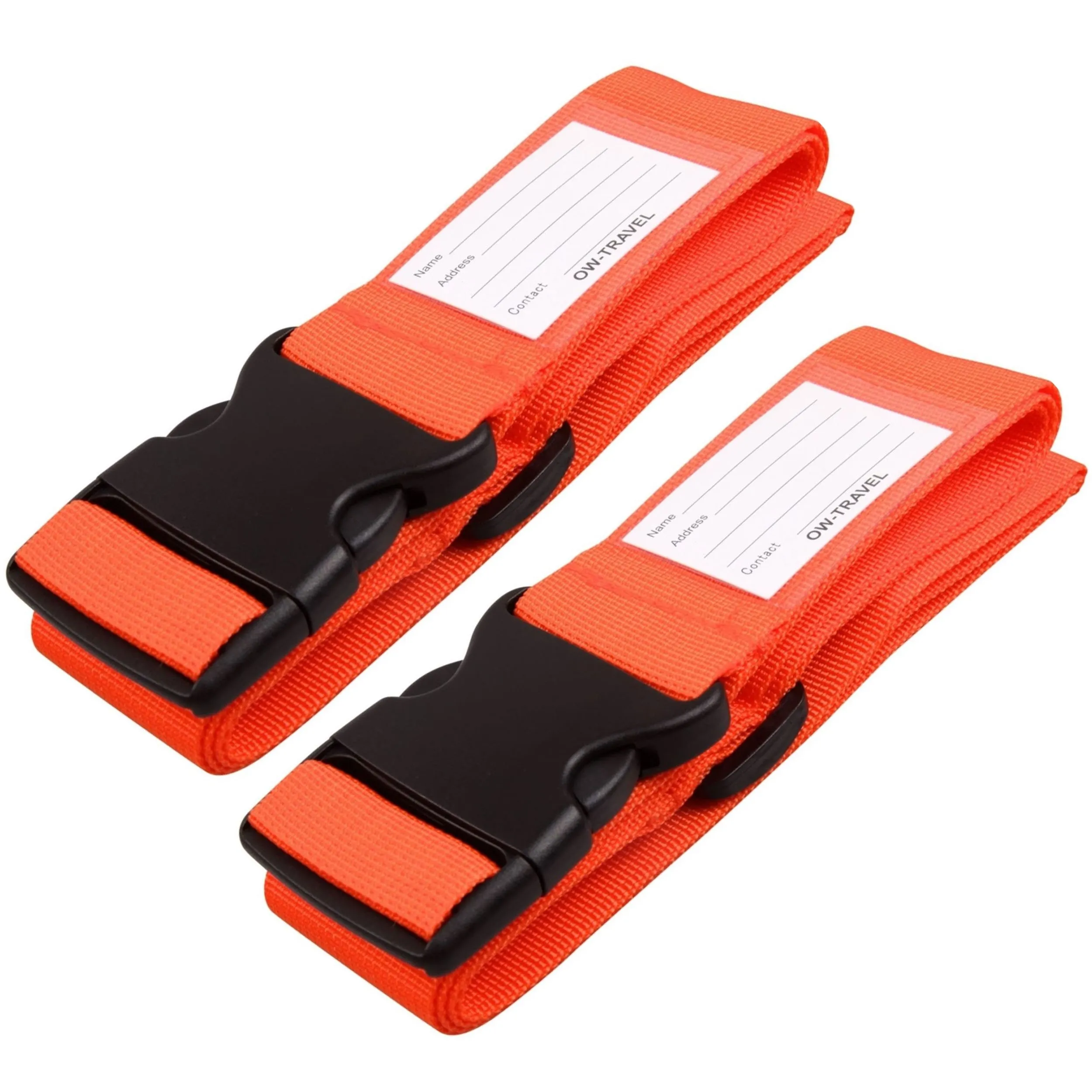 OW-Travel Cinghia per Valigia, Cintura Valigia per Bagagli Arancione 2 Pz - immagine 1