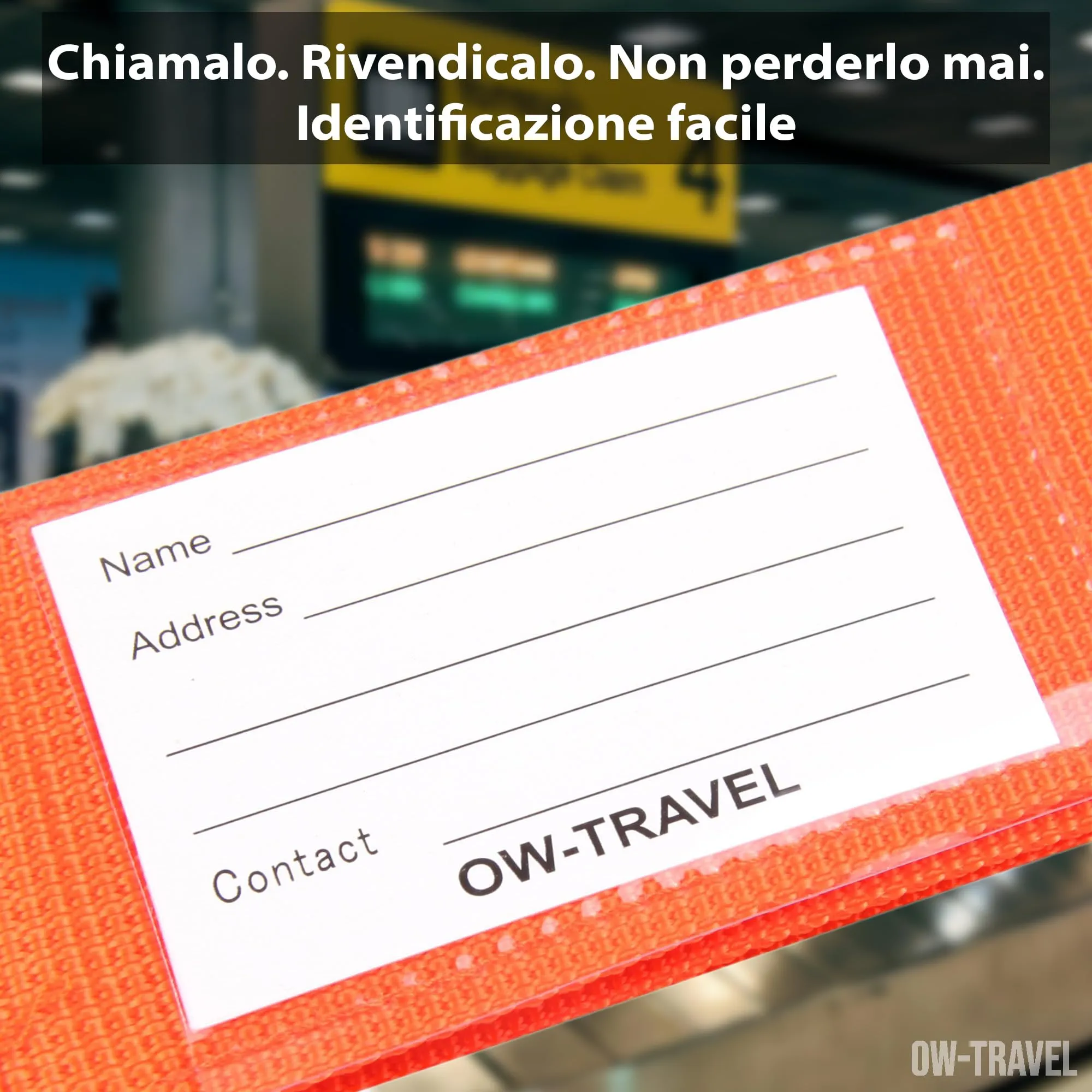 OW-Travel Cinghia per Valigia, Cintura Valigia per Bagagli Arancione 2 Pz - immagine 6