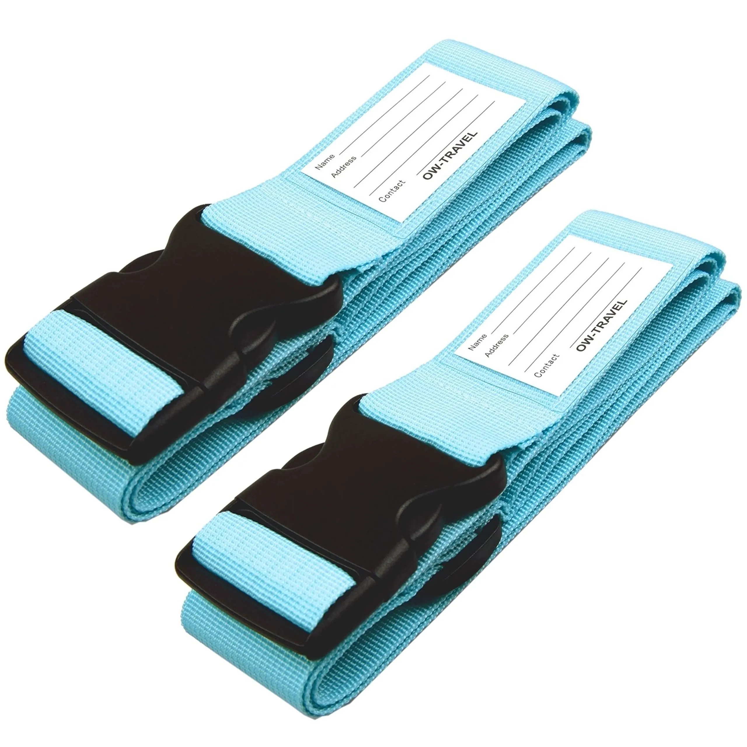 OW-Travel Cinghia per Valigia, Cintura Valigia per Bagagli Blu 2 Pezzi - immagine 1