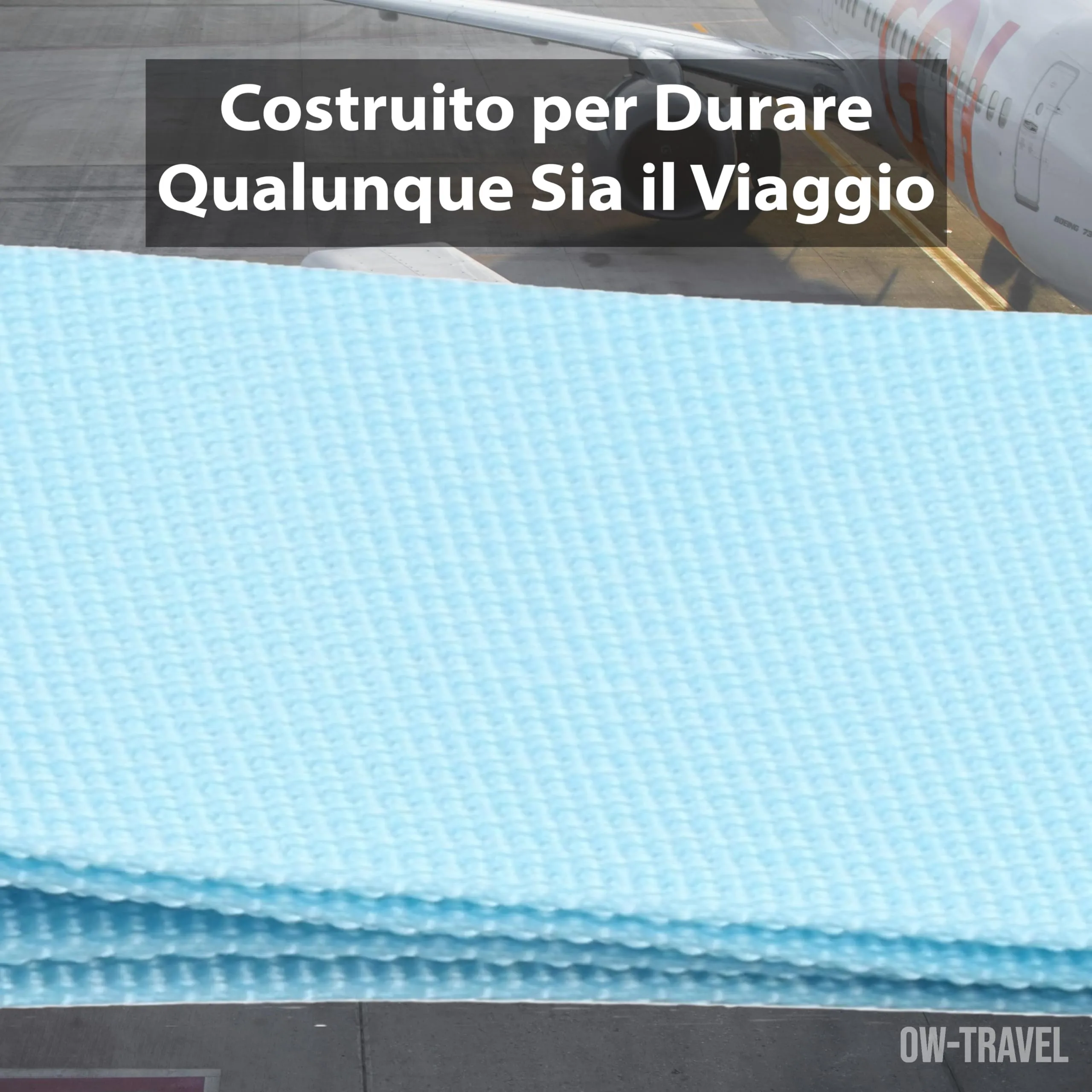 OW-Travel Cinghia per Valigia, Cintura Valigia per Bagagli Blu 2 Pezzi - immagine 8