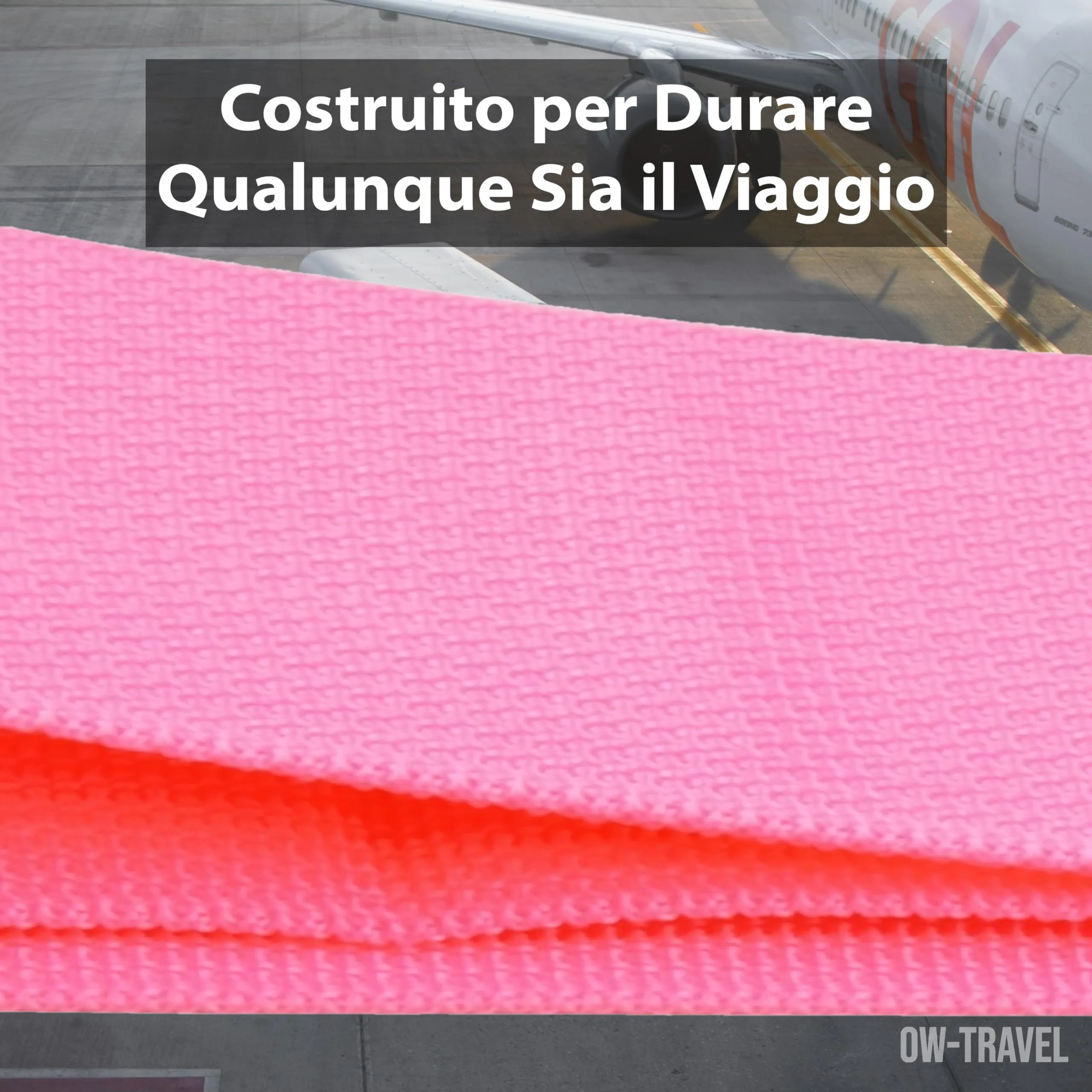 OW-Travel Cinghia per Valigia, Cintura Valigia per Bagagli Rosa 2 Pezzi - immagine 8