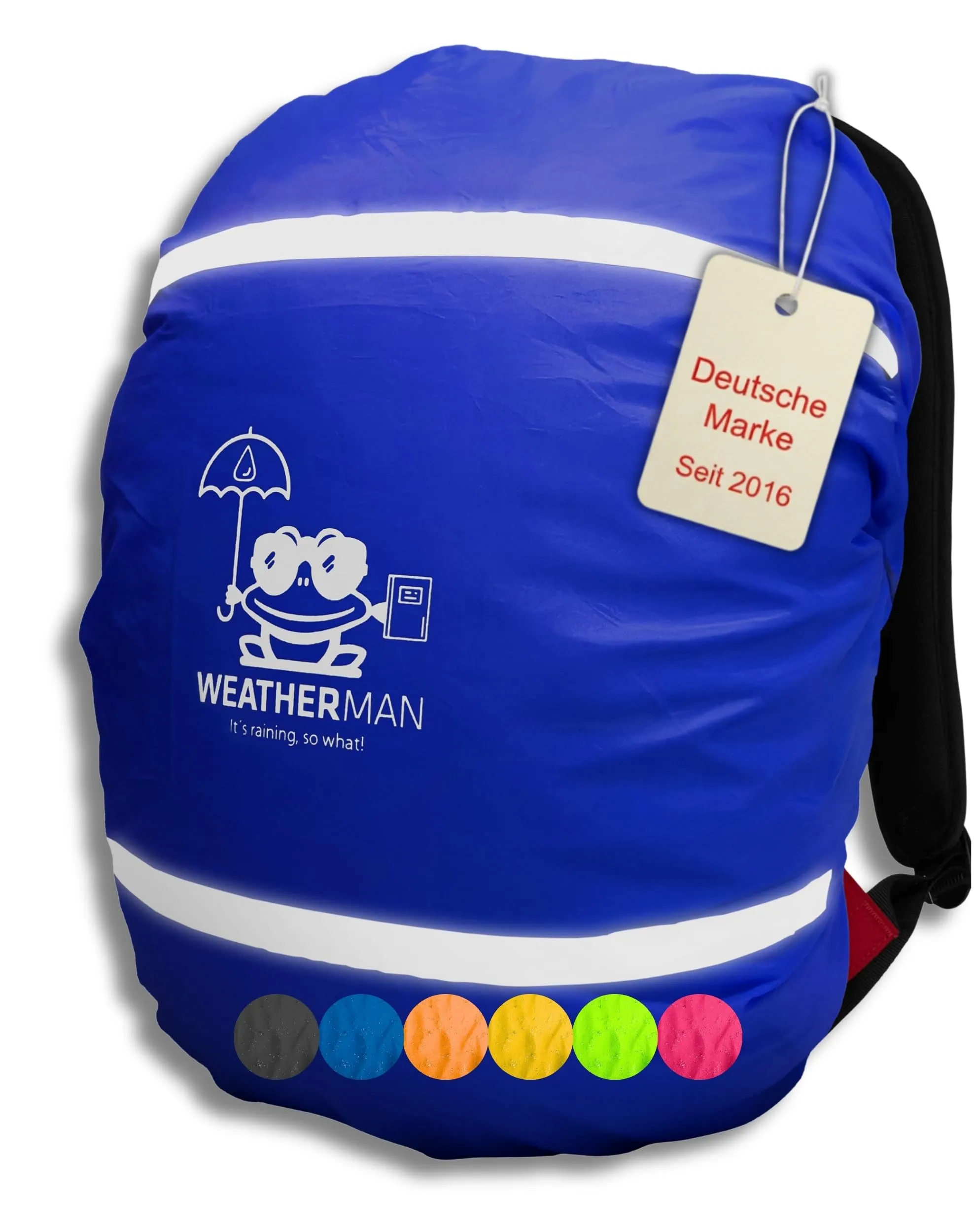Weatherman Copertura Antipioggia per Zaino e Cartella 20-40 L - Impermeabile con Bande Riflettenti ed Elastico, 6 Colori - immagine 1