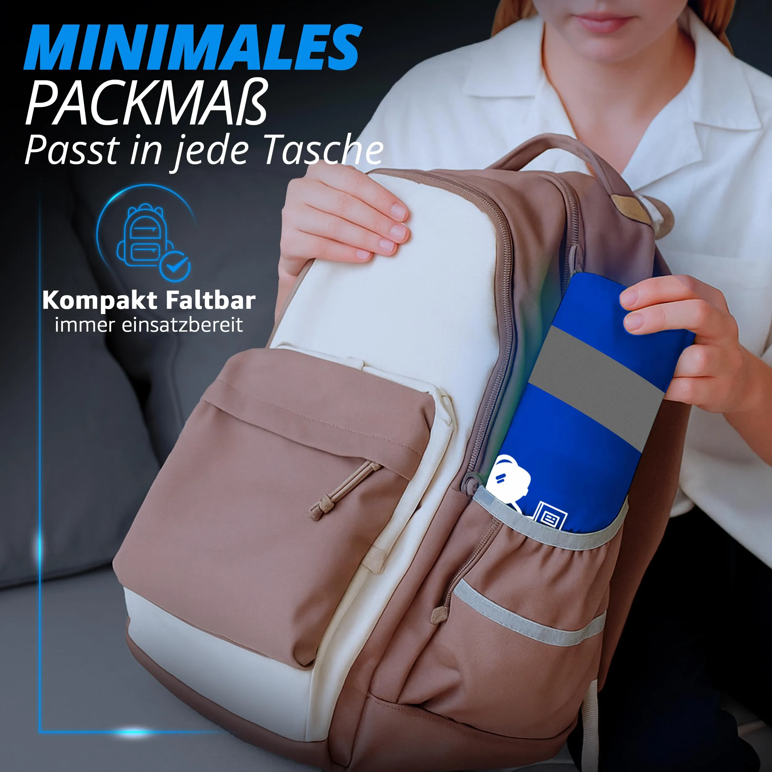 Weatherman Copertura Antipioggia per Zaino e Cartella 20-40 L - Impermeabile con Bande Riflettenti ed Elastico, 6 Colori - immagine 7