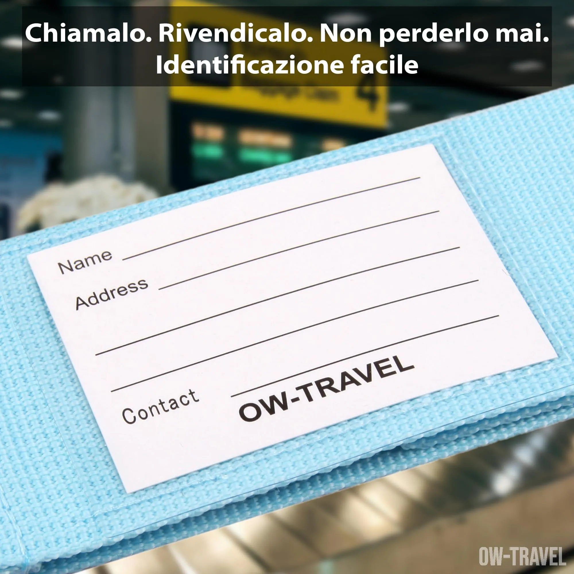 OW-Travel Cinghia per Valigia, Cintura Valigia per Bagagli 1 Arancio 1 Blu - immagine 6