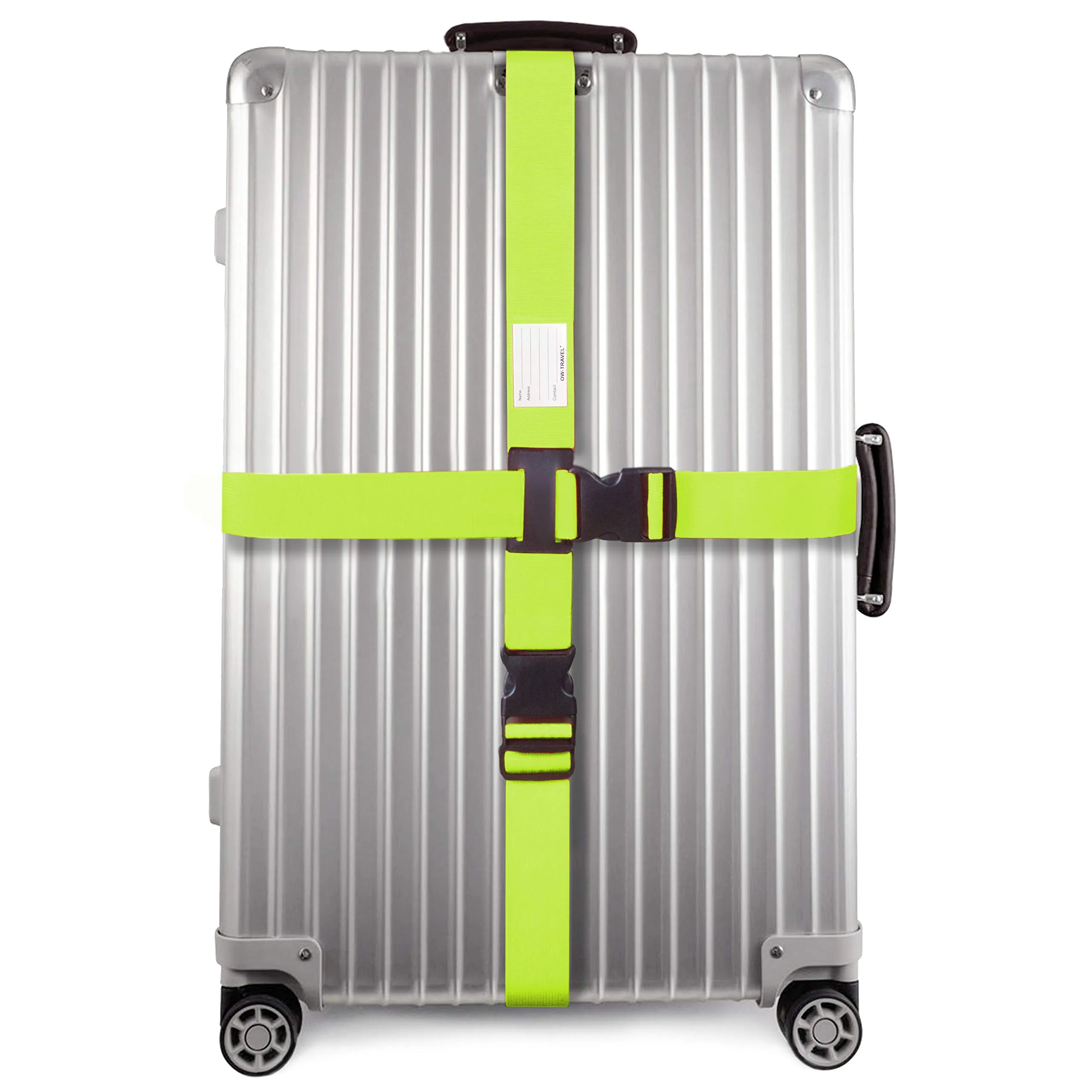 OW-Travel Cinghia per Valigia a Croce, Cintura Valigia Bagagli Verde - immagine 1