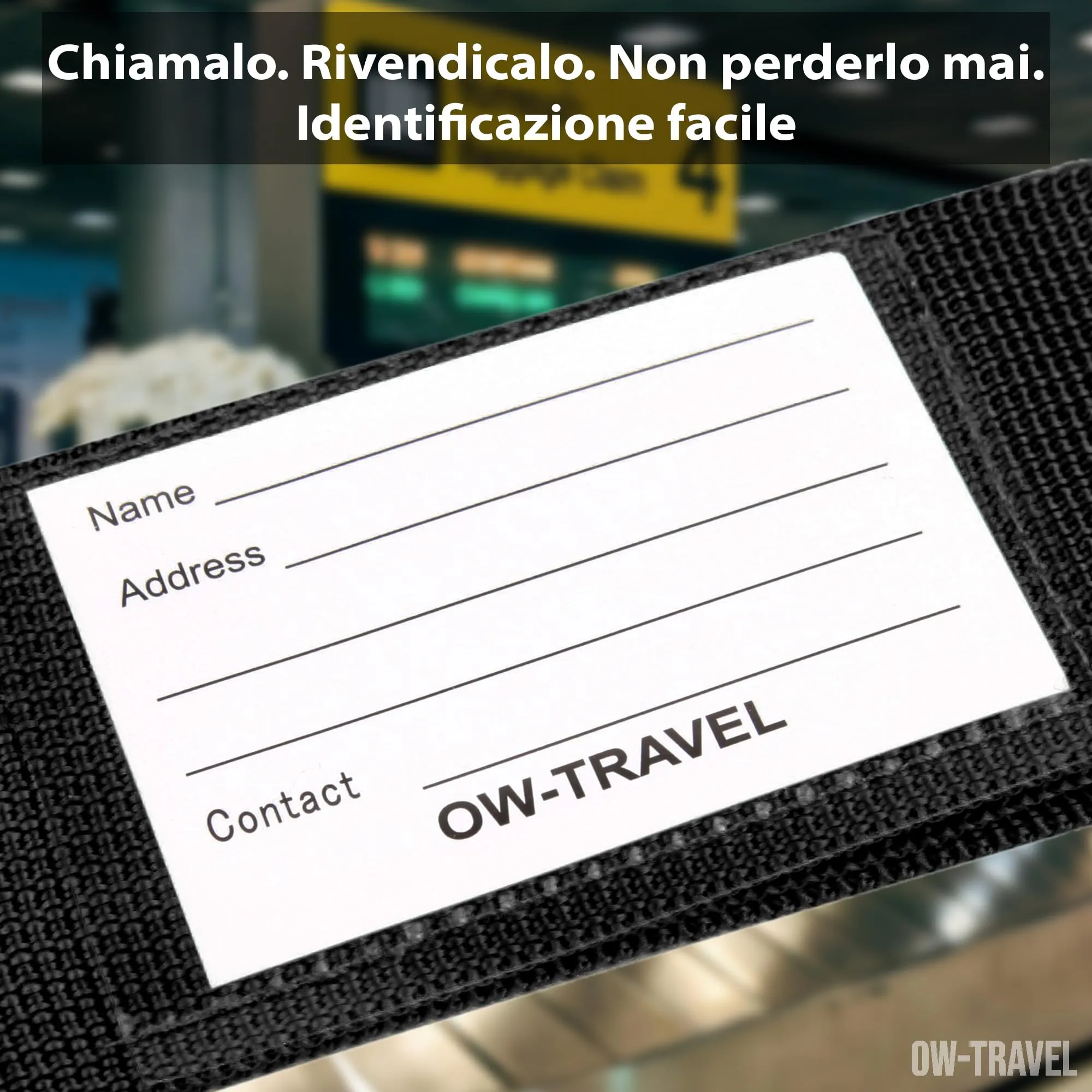 OW-Travel Cinghia per Valigia, Cintura Valigia per Bagagli Nero 2 Pezzi - immagine 6