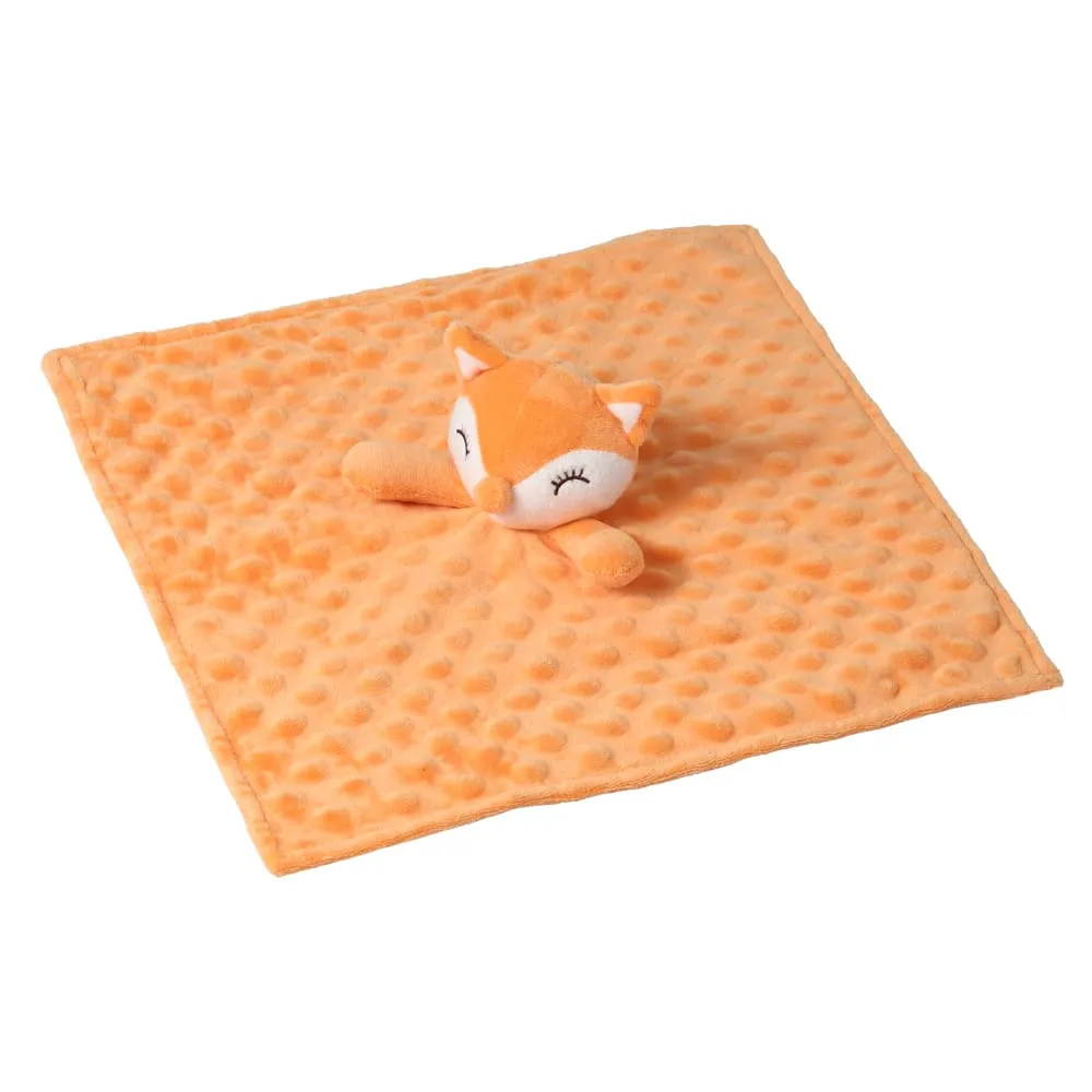 CREVENT - Copertina di conforto per bambini, con grazioso animaletto, in morbido pile, per compleanni e baby shower (volpe arancione) - immagine 3
