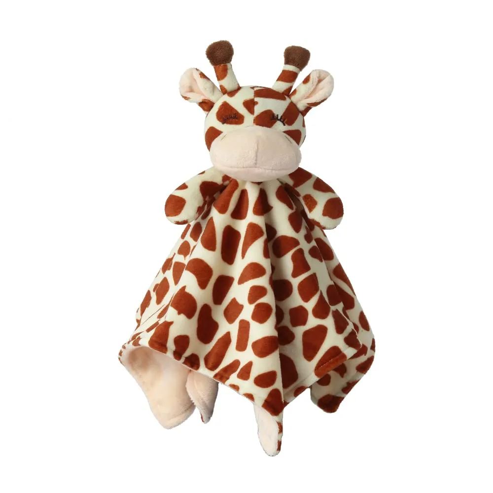 CREVENT - Copertina di conforto in morbido peluche, con animaletto, in pile minky, per bambini e neonati, per compleanno e baby shower (giraffa marrone) - immagine 1