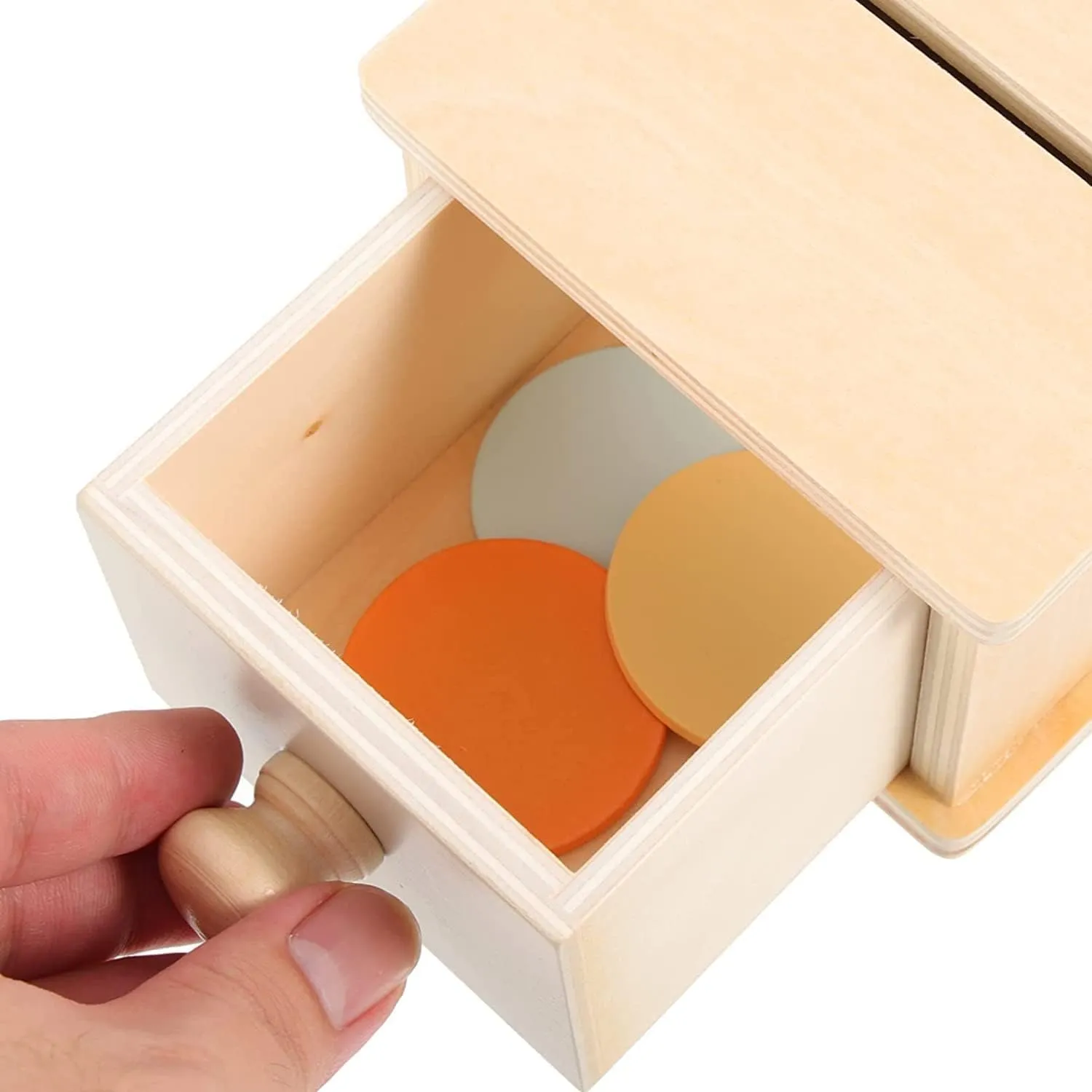 YAANI Scatola di Monete Montessori Giochi Montessori 1 Anno, Montessori Neonate 6-12 Mesi, Giochi Montessori 2 Anni, Metodo Montessori, Giochi Bambini 1 Anno - immagine 4